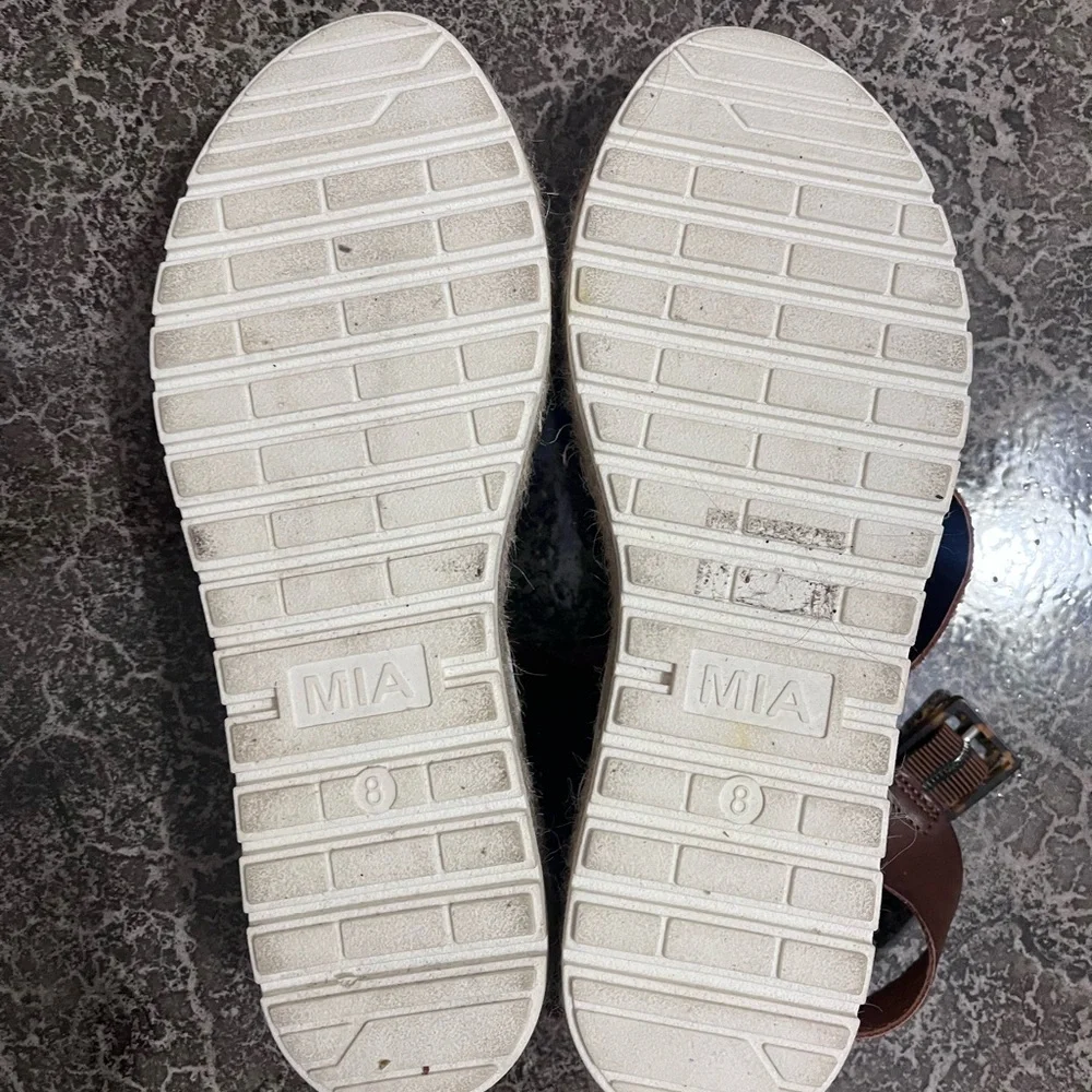 MIA Brown Platform Espadrille Sandals with Buckle - Picture 5 of 5